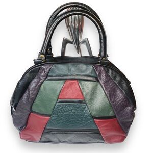 Vintage Multicolor Leather Satchel